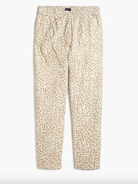 J. Crew • leopard print linen drawstring pants